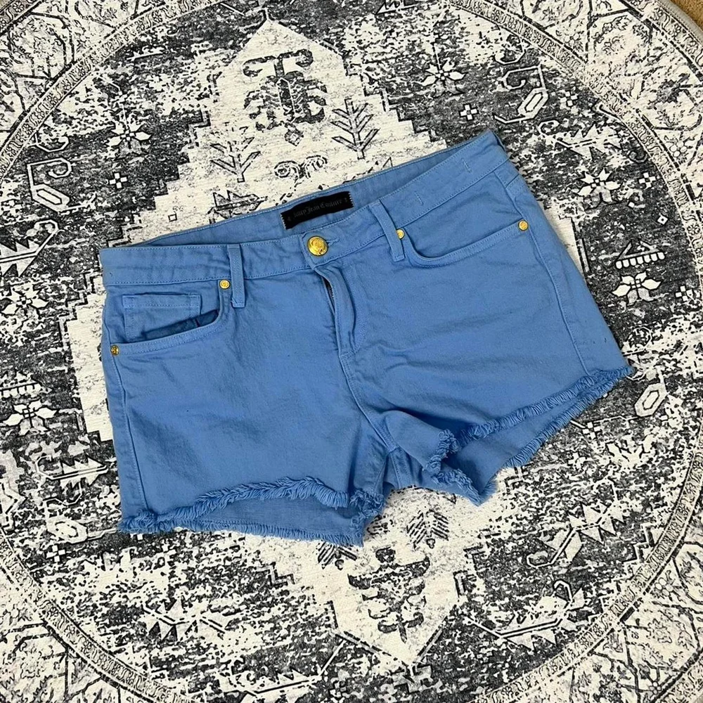 Juicy Couture Blue Midrise Denim Shorts - Size 28